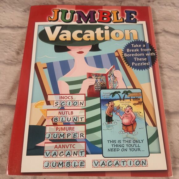 Lot of 3 Jumble Puzzle Book Word Games Brain Teaser Kingdom Explosion Vacation - Picture 3 of 16